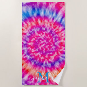 Serviette De Plage Teinture à tarte personnalisée