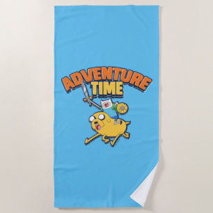 Serviette De Plage Temps d'aventure Finn Riding Jake