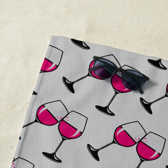 Serviette De Plage temps de vin (En situation)