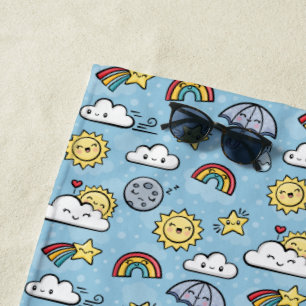 Serviette De Plage Temps mignon