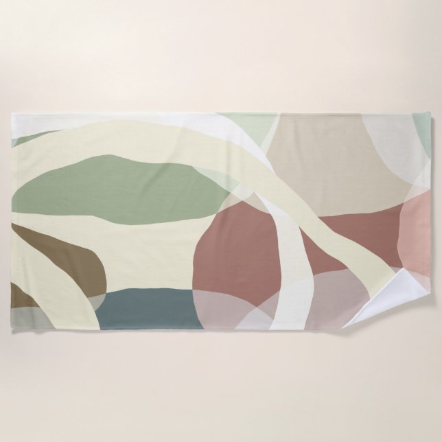 Serviette De Plage Terre Abstraite (Devant)