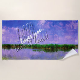 Serviette De Plage Terre Notre maison Blue Summer Ciel et Eau