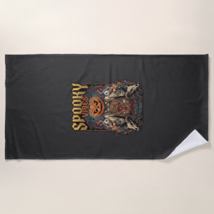 Serviette De Plage Tête de citrouille d'Halloween de Vires effrayants