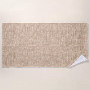 Serviette De Plage Texture de tissu de lin naturel en beige chaud
