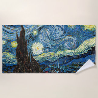 Serviette De Plage The Starry Night by Vincent Van Gogh