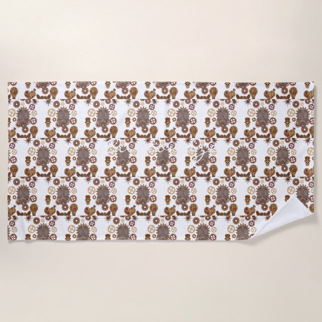 Serviette De Plage Thème de Steampunk Thunder_Cove (Devant)