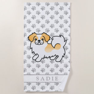 Serviette De Plage Tibétain Spaniel Fawn Parti-Couleur Chien Mignon &