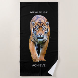 Serviette De Plage Tiger Dream Croit Atteindre Des Citations Motivati