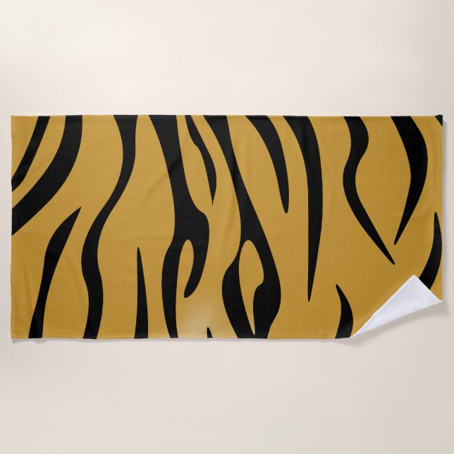 Serviette de plage Tiger Stripes (Devant)