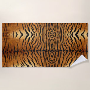 Serviette De Plage Tigre de fourrure d'animal de la jungle tribale Im