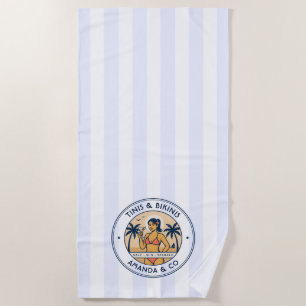 Serviette De Plage Tinis & Bikinis Côtiers Préparés Personnalisés