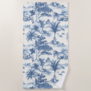 Serviette De Plage Toile Tropicale De Jouy