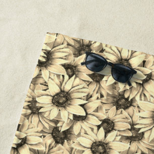 Serviette de plage ton sépia Charme Vintage Tourne