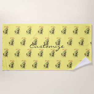 Serviette De Plage Tonnerre_Cove d'animal de marmotte cuite