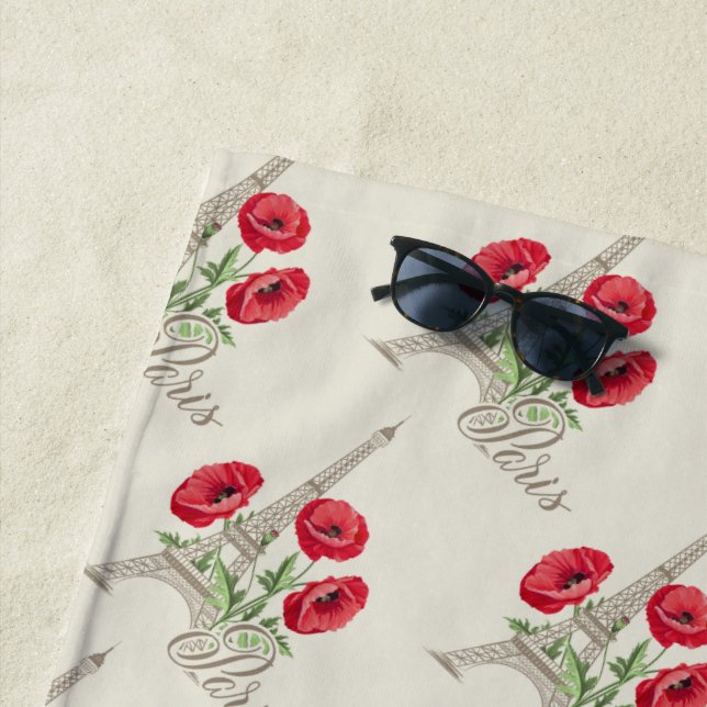 Serviette De Plage Torchon de plage Paris France (En situation)