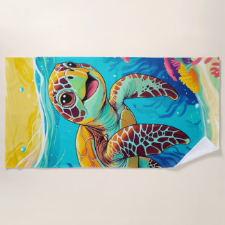 Serviette de plage Tortue Bohème Australienne | En