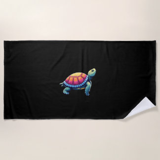 Serviette De Plage Tortue boîte orientale Colorful Splash (1)