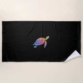 Serviette De Plage Tortue boîte orientale Colorful Splash (3)
