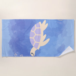 Serviette De Plage Tortue dans l'eau