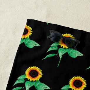 Serviette de plage Tournesols jaunes - Choisissez 
