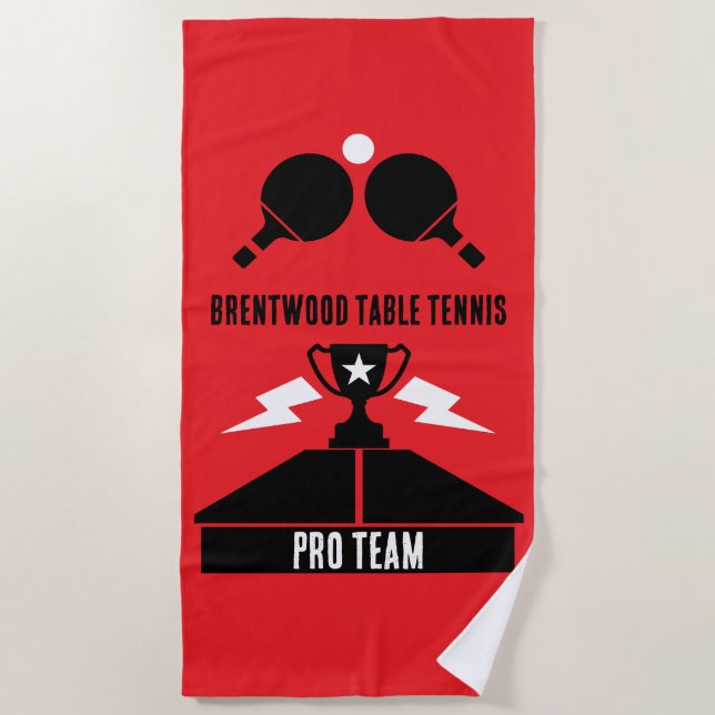 Serviette De Plage Tournoi de tennis de table (Devant)