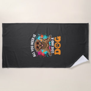 Serviette De Plage Tout ce dont vous avez besoin est d'amour et un gr