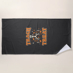 Serviette De Plage Trach ou Treat Halloween Design Respiratoire