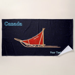 Serviette De Plage traîneau à chiens - Canada