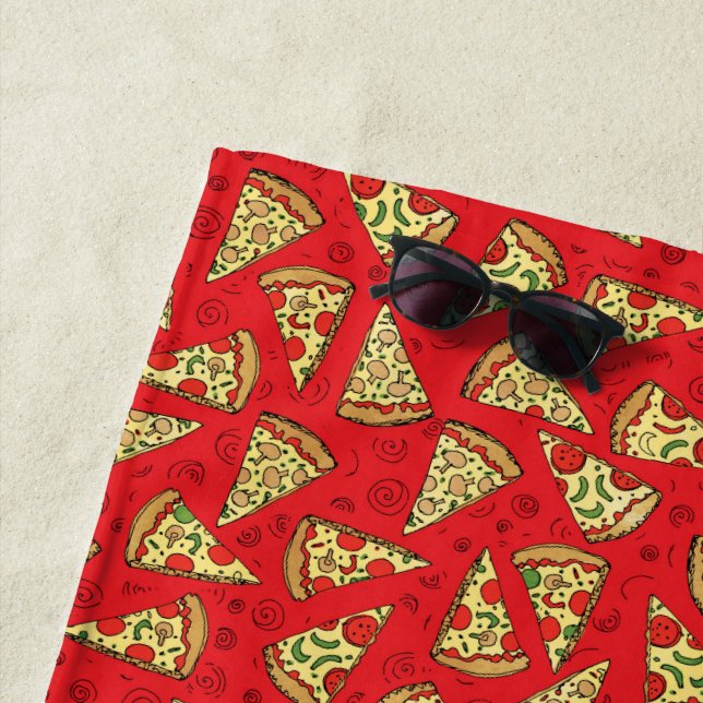 Serviette De Plage Tranches de pizza (En situation)