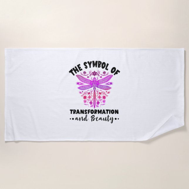 Serviette De Plage Transformation Beauté Nature Insectes libellules D (Devant)