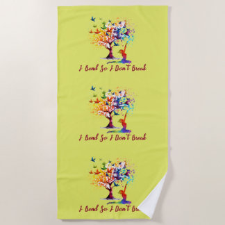 Serviette De Plage Tree of life, tree, butterfly 