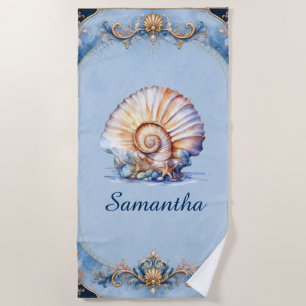 Serviette De Plage Tribu de mariée coquillage de plage cadeaux coquil