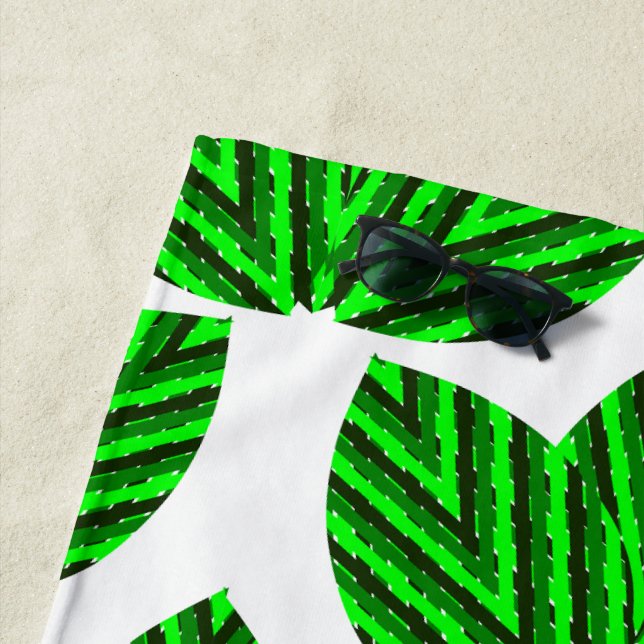 Serviette De Plage Trios de feuilles (En situation)