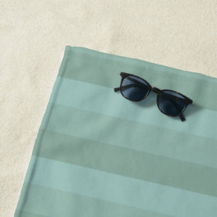 Serviette De Plage Trois nuances de rayures vertes