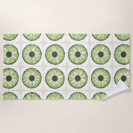 Serviette De Plage Tropic Slice vert feuille
