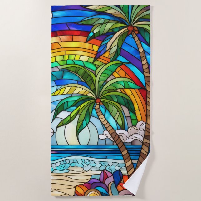 Serviette De Plage Tropical (Devant)