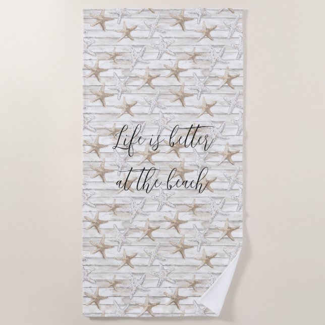 Serviette De Plage Tropical Ocean Beach Starfish (Devant)