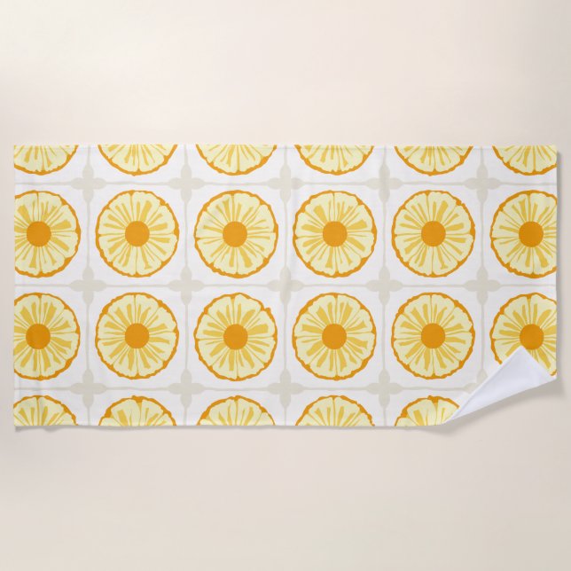 Serviette De Plage Tropical Slice Sunny Vibe (Devant)