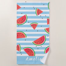 Tropical Watermelon Red Stripes Personnalisé