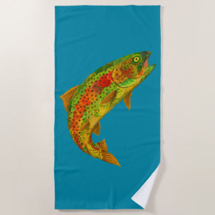 Serviette De Plage Truite arc-en-ciel feuille Aspen 5