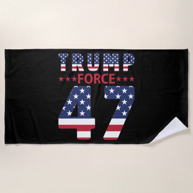Serviette De Plage Trump Force 47 (Devant)