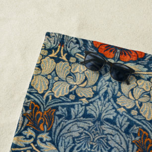 Serviette De Plage Tulip et Rose Date, Design 1876 William Morris