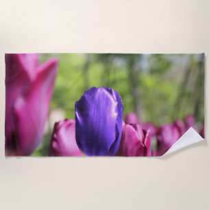 Serviette De Plage Tulipe pourpre simple