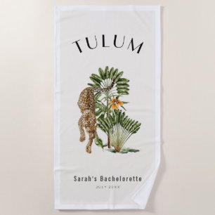 Serviette de plage Tulum Léopard Tropicale pour En