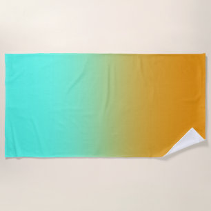 Serviette De Plage Turquoise et or