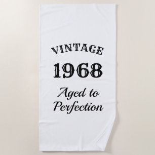 Serviette De Plage Typographie vintage 50e Anniversaire cadeau de ser