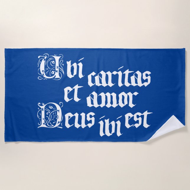 Serviette De Plage Ubi Caritas (Devant)