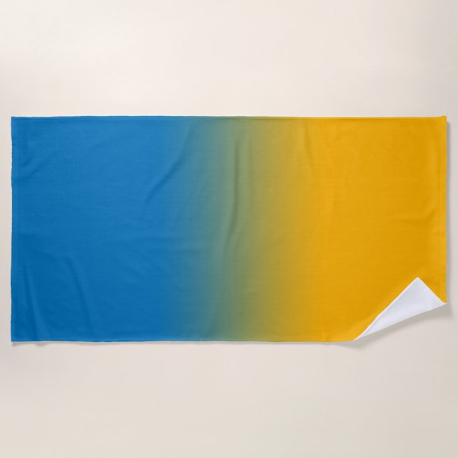 Serviette De Plage Ukraine, couleurs de la liberté (Devant)
