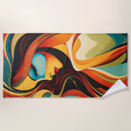 Serviette De Plage Un beau portrait abstrait