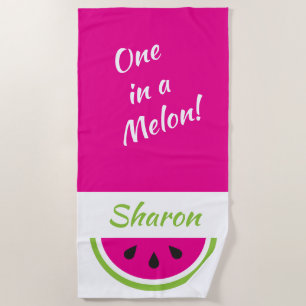 Serviette De Plage Un dans un Melon Watermelon personnalisé